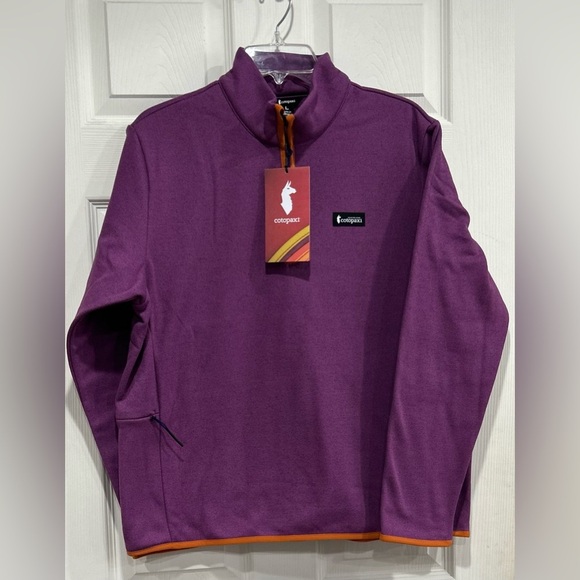 Cotopaxi Women's Large Envo Fleece Quarter-Zip Pullover Heather Mauve Pink NWT - Picture 1 of 7